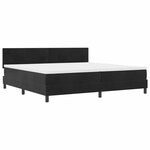 vidaXL Lit à ressorts avec matelas Noir 200 x 200 cm Velours