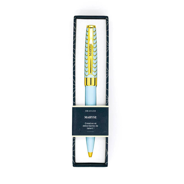 Stylo personnalisé prénom de femme au choix - Pastel Chic - Maryse - Draeger