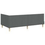 vidaXL Cadre de lit d'angle avec tête de lit Gris foncé 80 cm x 200 cm