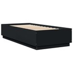 vidaXL Cadre de lit sans matelas noir 90x200 cm