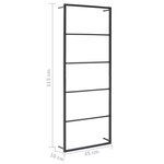 vidaXL Porte-serviette Noir 45x10x115 cm Acier