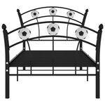 vidaXL Cadre de lit sans matelas noir métal 90x200 cm