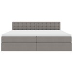 vidaXL Lit avec rangement et matelas avec matelas Taupe 200 x 200 cm