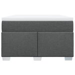 vidaXL Sommier à lattes de lit avec matelas Gris foncé 120x200cm Tissu