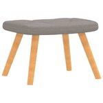 vidaXL Chaise de relaxation avec tabouret Taupe Tissu