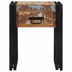 vidaXL Table d'appoint avec tiroir 40 x 40 x 50 cm Bois Recyclé Solide