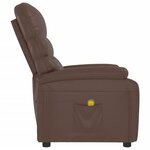 vidaXL Fauteuil de massage Marron Similicuir