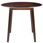 vidaXL Table de salle à manger ronde à abattant MDF Marron