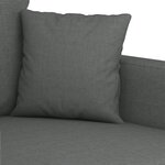 vidaXL Ensemble de canapés 3 Pièces avec coussins Gris foncé Tissu