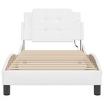 vidaXL Cadre de lit avec LED sans matelas blanc 90x190 cm