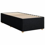 vidaXL Sommier à lattes de lit avec matelas Noir 90x200 cm Tissu