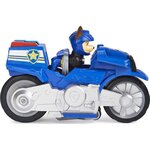 Pat patrouille - vehicule + figurine amovible chase moto pups paw patrol - moto rétrofriction - 6061223 - jouet enfant 3 ans et +