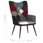 Vidaxl chaise de relaxation avec repose-pied patchwork tissu