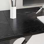 vidaXL Bureau d'ordinateur avec tiroir Chêne noir 131 x 48 x 75 cm