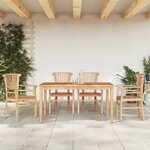 vidaXL Ensemble à manger de jardin 5 Pièces Bois de teck massif