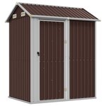 vidaXL Abri de jardin marron 192x152 5x237 cm acier galvanisé