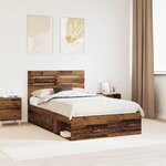 vidaXL Cadre de lit Bois ancien 120 x 200 cm Pin massif