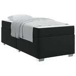 vidaXL Cadre de lit avec matelas Noir 100 x 200 cm tissu