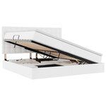 vidaXL Lit de Rangement Blanc pur 200 x 200 cm Cuir synthétique