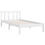 vidaXL Cadre de lit sans matelas blanc bois massif 100x200 cm