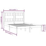 vidaXL Cadre de lit sans matelas bois massif 120x200 cm
