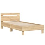 vidaXL Cadre de lit sans matelas avec tête de lit 100x200 cm