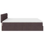 VidaXL Cadre de lit ottoman avec matelas marron foncé 200x200 cm tissu