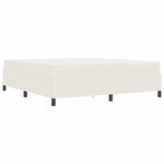 vidaXL Cadre de lit Crème 180 x 200 cm Tissu en velours côtelé