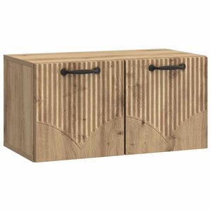 vidaXL Meuble TV mural 59 5 x 31 x 30 cm Chêne artisanal
