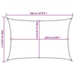 vidaXL Voile d'ombrage 160 g/m² Crème 6x7 m PEHD