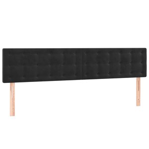 vidaXL Têtes de lit 2 Pièces Noir 100x5x78/88 cm Velours