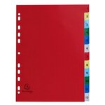 Intercalaires Imprimés Numériques Polypropylène 12/100e - 12 Positions - A4 - Assorties Vives - X 20 - Exacompta