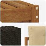 vidaXL Ensemble de canapés d'extérieur 6 pc Naturel et Beige
