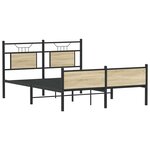 vidaXL Cadre de lit sans matelas chêne sonoma 140x190 cm