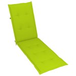 vidaXL Chaise longue d'extérieur repose-pied et coussin Acacia solide