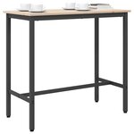 vidaXL table Naturel 100 x 50 x 91 cm Bois d'ingénierie et acier