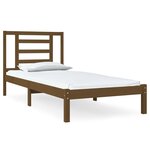 vidaXL Cadre de lit Marron miel Bois de pin massif 100x200 cm