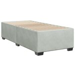 vidaXL Cadre de lit Gris clair 90x190 cm Velours