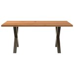 vidaXL Table à manger marron clair bois de chêne massif rectangulaire