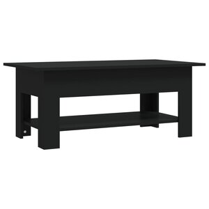 vidaXL Table basse noir 102x55x42 cm bois d'ingénierie