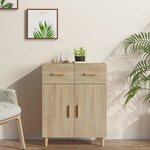 vidaXL Buffet chêne sonoma 69 5x34x89 cm bois d'ingénierie