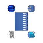 Trieur 9C Dos ext.FOREVER Bleu France EXACOMPTA