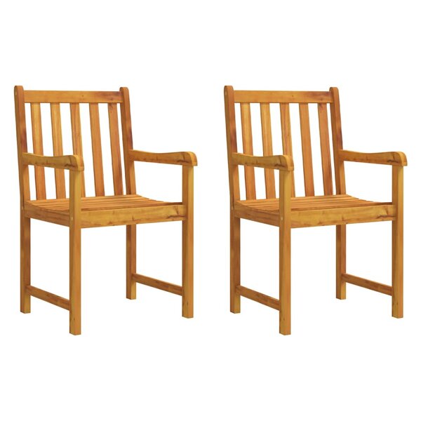 vidaXL Chaises de jardin lot de 2 Bois d'acacia solide