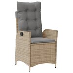 vidaXL Ensemble à manger de jardin avec coussins 5Pièces Beige poly rotin