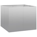 vidaXL Jardinière 100x100x80 cm acier galvanisé