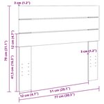 vidaXL Tête de lit 75 cm bois massif de chêne