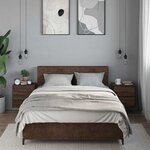 vidaXL Tables de chevet murales 2 Pièces chêne marron 40x31x39 5 cm