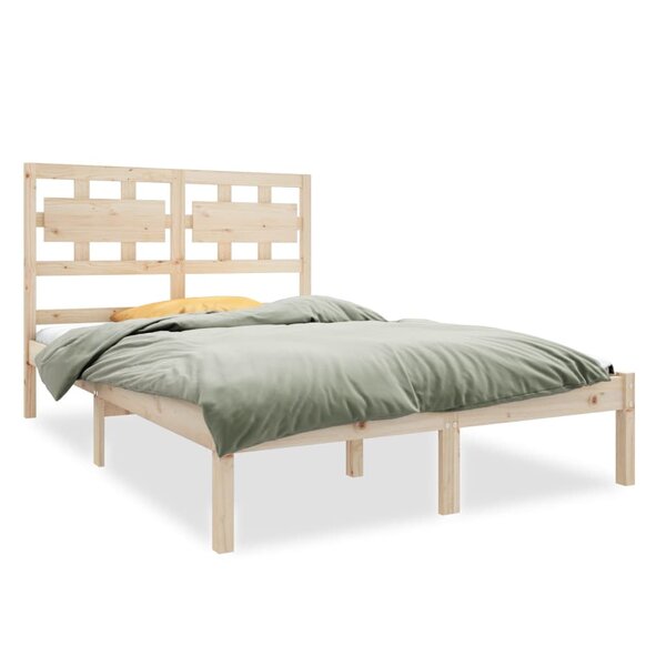 vidaXL Cadre de lit bois massif 120x190 cm petit double