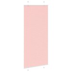vidaXL Store plissé rose 90x200 cm largeur du tissu 89 4 cm polyester