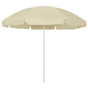vidaXL Parasol de plage jaune sable 240 cm